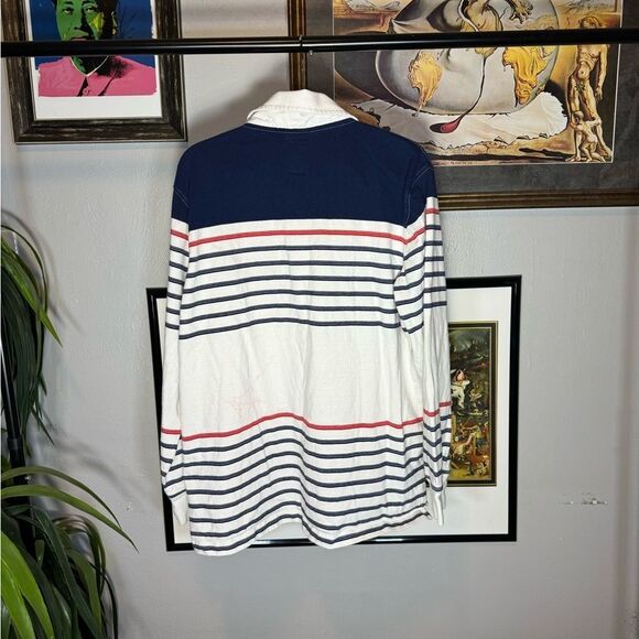 Vintage Lands End Striped Rugby - Picture 2 of 9